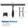 Simtive 12-Inch Shower Squeegee Set, Includes Shower Door Hook and