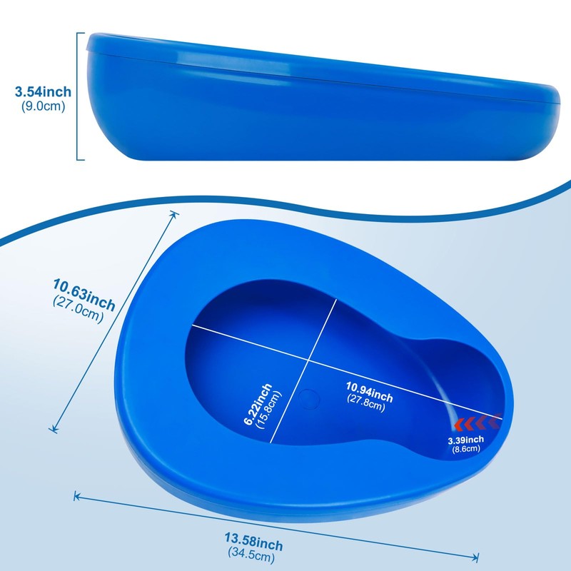 Bed pan Set Includes 30 Super Absorbent Pads, 40 Disposable