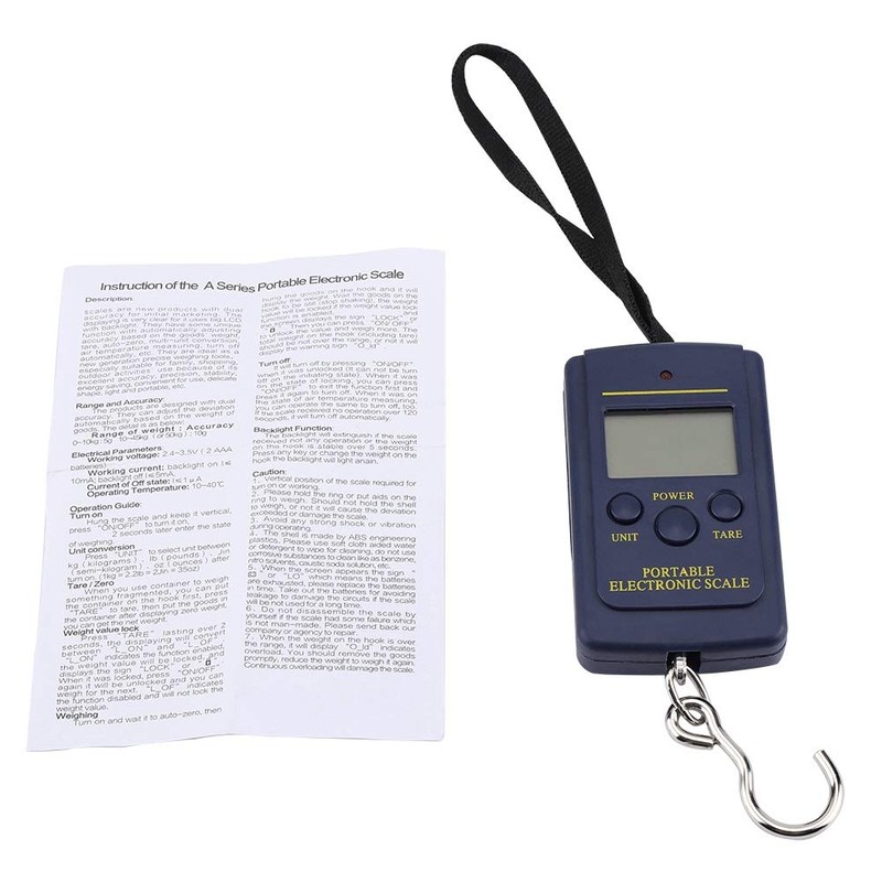 Fdit Electronic Scales 40 kg/10G LCD Display Luggage Scales Digital
