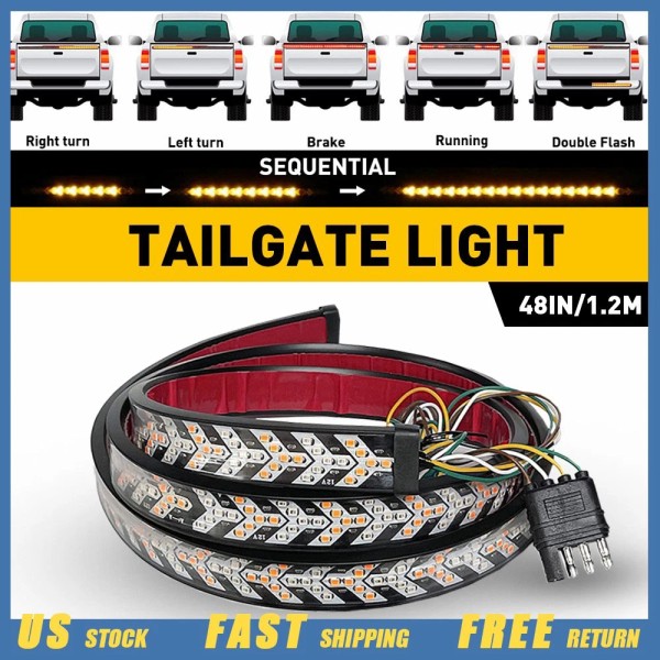 Unbranded 48" 432LED Truck Strip Tailgate Light Bar Flash Brake