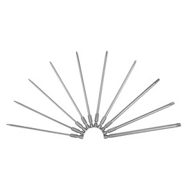 Rocaris 10pcs 6 In T6 - T40 Security Torx Bit Set - Torx Star Drive Security Screws - S2 Steel, 1/4 Inch Hex Shank - Fit All Standard Bit Holders Air and Power Tools