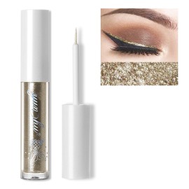 Erinde Eyeliner, Liquid Eyeshadow, Teardrop Bag, Glow, Glitter, Large Glitter, No Shedding, Ultra Fine, Starry Sand, Long Lasting, Transparent, Portable, Highly Colorful, Easy to Use, Star Silver