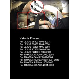 Pair Left & Right Engine Variable Valve Timing (VVT) Solenoid For Toyota, Avalon, Sienna, Highlander, Lexus, ES300, ES330, RX300, RX330, RX400H, 3.0 3.0L Replaces 15330-0A010, 153400A010