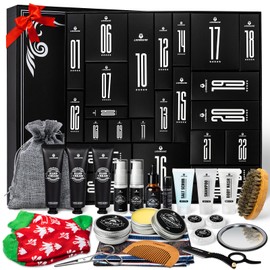 Mens Advent Calendar Gift Set, Lionmane Beard Care Set 2024 Advent Calendar Countdown Gifts, 24 Days Christmas Gift for for Adult Men Father Boyfriend Grandpa Husband, Xmas Holiday Surprise Gifts
