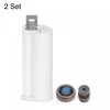 uxcell 2Pcs Epoxy Gun Adhesive Cartridge, 122mm Plastic Resin Mixer