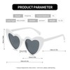 YOSHYA Clout Goggle Heart Sunglasses Vintage Cat Eye Mod Style