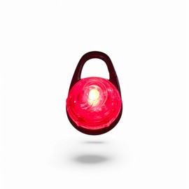 LED Dog Collar Safety Light with Clip, Waterproof, 6 Colours, 2 Light Modes, for Night Walking, Running, Cycling, Hiking (red)