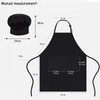 XUTONG Chef Aprons and Chef Apron Hat, Black Apron for
