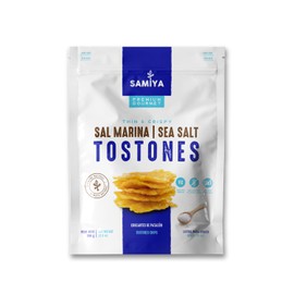 Samiya Plantain Chips | Sea Salt | Crunchy Tostones Snack | All-Natural, Gluten-Free NON-GMO Kosher OU | Vegan & Soy-Free | Thin Crispy Plantain Chips | No Artificial Ingredients | Latin Flavor | 12.3 ounce Bag