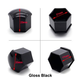 XUKEY Universal 20pcs 21mm Vehicle Wheel Nut Bolt Caps Hub Screw Cover,Wheel Bolt Nut Caps Covers,Car Accessories Wheel Nut Lug Hub Covers Caps Screw Studs Decoration Sedan(21mmUniversal)