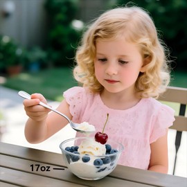 Borosilicate Glass Mixing Bowls Set of 3, (17oz/0.5Qt, 27oz/0.8Qt, 37oz/1.1Qt) - Stackable, Nesting & Lead-Free, Microwave, Dishwasher, Oven & Freezer Safe - Perfect for Baking, Meal Prep & Serving