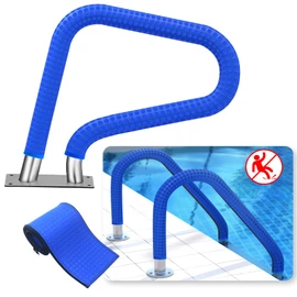 Pool Railing Covers 8ft, Non Slip Pool Handrail Covers with Zippers, Inground Swimming Pools Above Gound Anti-Slip Cool Touch Heat Resistant Pool Ladder Handles Cover