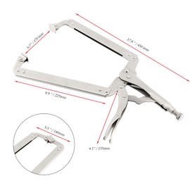 JOIKIT 3PCS 18 Inch C-Clamp Locking Pliers, Welding Pliers Set, Large Face C Clamp with Swivel Pads, Vise Grip C-Clamp for Woodworking Carpentry, Welding, Electrical Equipment