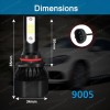 SHENKENUO 6x Ice Blue LED Headlight Fog Light Bulbs For