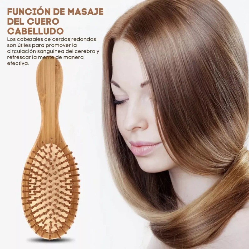 Universidad en linea Cepillo De Bambú Cepillo Madera Natural Biodegradable
