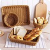 Yarlung Set of 3 Oval Woven Breads Baskets, Small Stackable