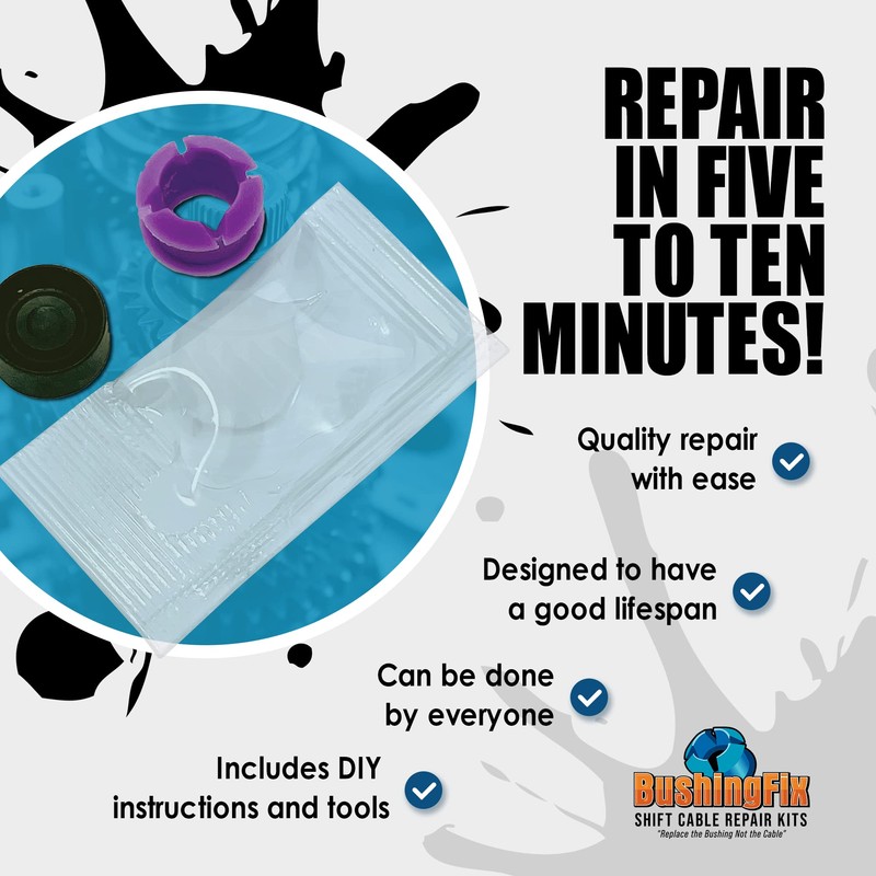 BushingFix BP1Kit - Automatic Transmission Shift Cable Bushing Repair Kit,