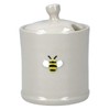 Gisela Graham Mini Ceramic Honey Pot – Beige – 7.5cm