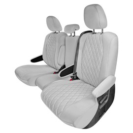 FH Group Custom Fit Seat Covers for 2021-2024 Toyota Sienna, Seat Covers 2nd Row Set for Toyota Sienna 2021 2022 2023 2024, 8 Passenger SUV Seat Covers, Solid Gray Neoprene, Toyota Accessories