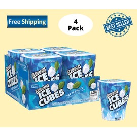 Ice Breakers Ice Cubes Peppermint Sugar-Free Gum, 4 pk./40 ct. (No Ship To CA)