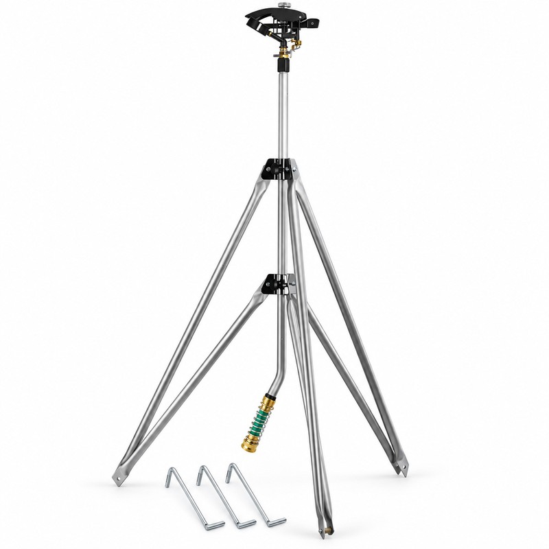 Heavy Duty Tripod Sprinkler with 100 Ft Spray Diameter, 48-72