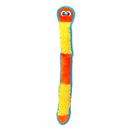 Outward Hound Durablez X-Large Nubby Snake Stuffing-Free Squeaky Plush Dog Toy for Puppies & Dogs - Interactive, Soft Yet Tough, No Mess, Jumbo Squeaker, Long-Lasting Play, 39 inch, Orange