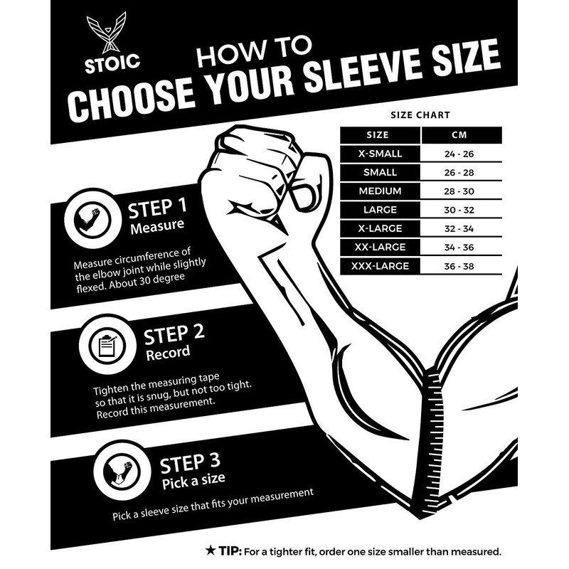 Stoic Elbow Sleeves for Powerlifting - 7mm + 5mm Thick