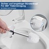 FIISAYL Miroir Toilet Brush with Stainless Steel Handle and Base