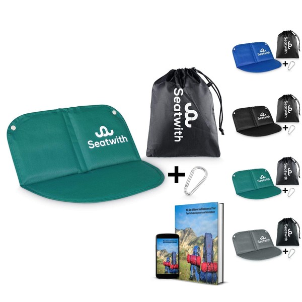 Seatwith Folding Sit Mat (16"x16"), Insulated Camping Sit Pad Hiking