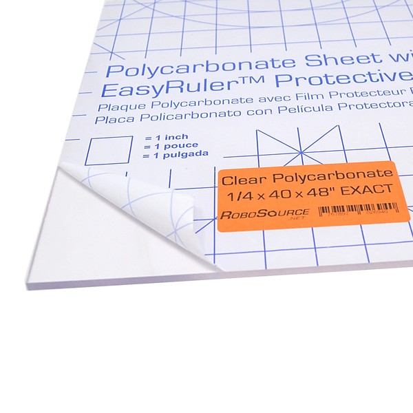 Robosource Polycarbonate Clear Plastic Sheet 40" X 48" X 0.236"