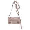 Haytijoe Triple Zip Crossbody Purses Small Crossbody Bags for Women