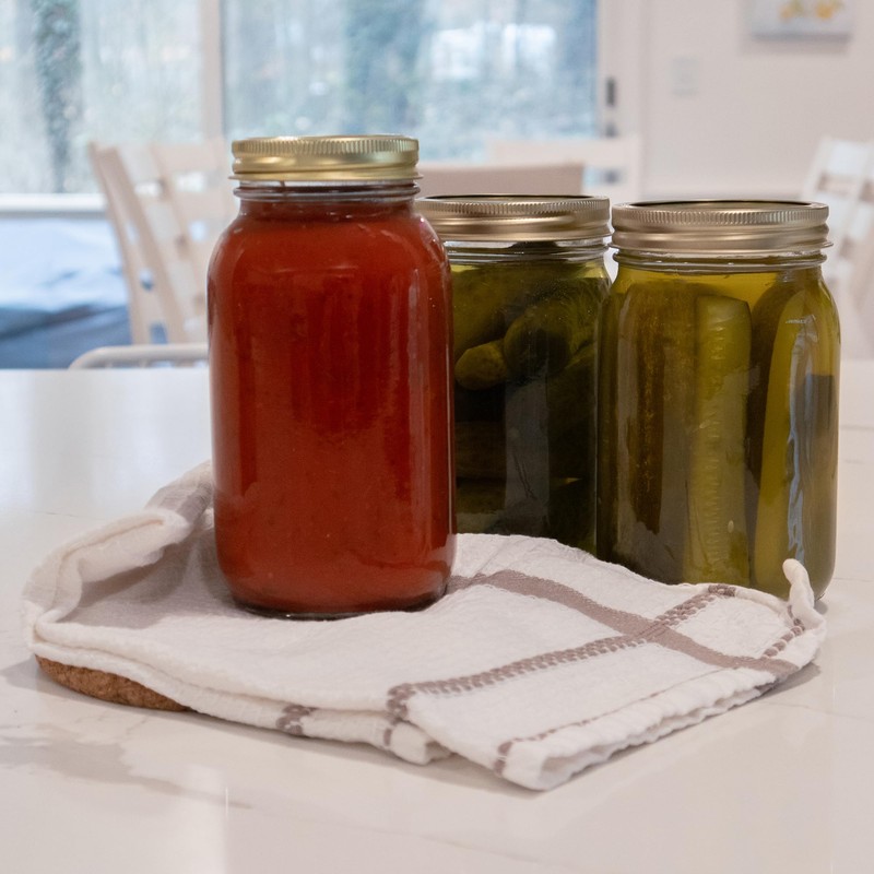 Tecnocap Regular Mouth Canning Jar Lids, Red Plastisol, Gold -