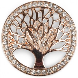 styleBREAKER 05050029 Tree of Life Magnetic Jewellery Pendant for Scarves, Scarves or Ponchos with Rhinestones Brooch