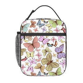 Majoug Butterfly Lunch Bag/Lunch Box/Lunch Tote/Picnic Bags Insulated Cooler Travel Organizer