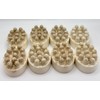 Massage Soap Bar with Textured Nodules, Set of 8, Natural