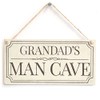 Grandad’s Man Cave - Fun Traditional Design Style Handmade Sign