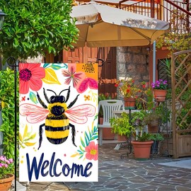 Spring Summer Garden Flag 12x18 Inch Double Sided Welcome Garden Flag Seasonal Yard Flag for Outside, Patio and Lawn-01