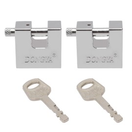 MroMax 2Pcs Keyed Alike Padlock, 40mm Wide Iron Padlock with 1 Key for Lockers, Gates and Warehouses