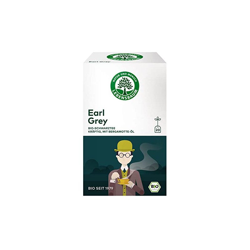 LEBENSBAUM Tea Earl Grey Organic Tea with Strong Flavour, Black