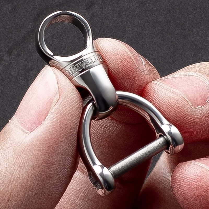 TISUR Titanium Key Ring, Stylish, Car Smart Key, 360° Rotating