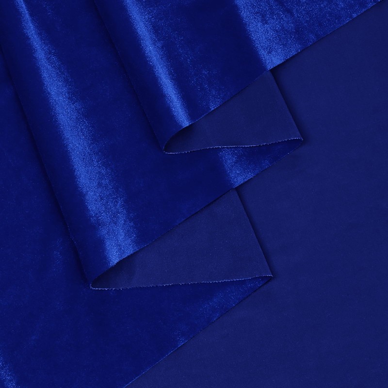 KKJIAF Royal Blue Stretch Velvet Fabric 60 Inch Wide, 5