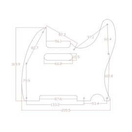 KAISH 8 Hole Tele Style Pickguard TL Guitar Pick Guard Scratch Plate for Tele/Telecaster Red Pearl