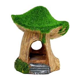 Tfwadmx Aquarium Decoration House Resin Hollow Hideout House Moss Cave Betta Fish Log Ornament Tank Hideaway Accessories for Mini Small Fish Shrimp
