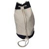 Duffel Bag – Natural/Navy Drawstring Bag (Blue)