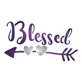 Blessed Stencil, 21.59 x 11.43 cm (M) - Religious Christian Quote Label Sign Word Stencils