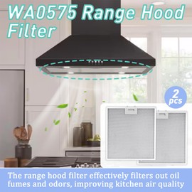2-Pack WA0575 Range Hood Filter 14.76"x13.39" Replacement Compatible with Vissani 30-inch Pyramid or Wall Mount Hood, 5-Layer Aluminum Mesh Grease Filter