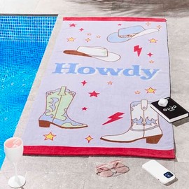 Catherine Lansfield Howdy Cowgirl Strandtuch, 76 x 160 cm, 1 Paar