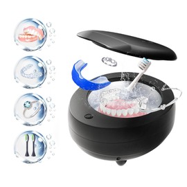 Limpiador ultrasónico de retenedores,Pod de limpieza dental sónico, Limpiador Ultrasónico de Joyas para dentaduras postizas, alineadores, protectores bucales, joyería, para todos los aparatos dentales
