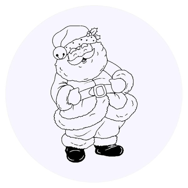 Azeeda 24 x 'Lachender Weihnachtsmann' Aufkleber - für Basteln, Scrapbooking