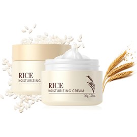 Crema Hidratante de Arroz con Ceramida, Crema Facial Coreana para Levantar y Reafirmar la Piel, Nutre Profundamente, Calma y Mejora la Textura para Todo Tipo de Piel (2 PCS)